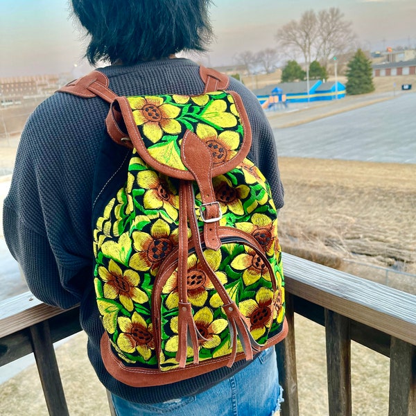 Embroidered Backpack Etsy