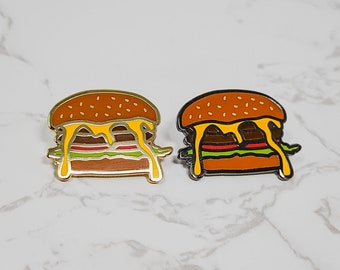 Cheeseburger Enamel Pin | Food Pin | Burger Pin | Hard Enamel Pin | Backpack Pin | Birthday Gift | Gift For Friend