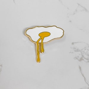 Fried Egg Enamel Pin | Food Pin | Hard Enamel Pin | Backpack Pin | Minimalist Pin | Birthday Gift | Gift For Friend | The Hungry Sloth