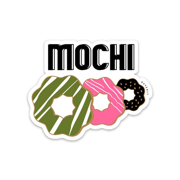 Mochi Donuts Sticker | Pon De Ring Sticker | Vinyl | Matte Finish | Waterproof | Food Sticker