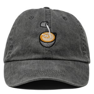 Latte Pour Embroidered Hat, Coffee Hat, Espresso, Food Hat, Dad Hat, Coffee Gift, Barista, Foodie Gift, Birthday Gift, Gift for Friend
