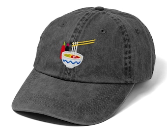 Pho Embroidered Hat: Vietnamese Noodle Soup, Foodie Gift, Baseball Cap, Dad Hat