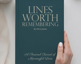 Personalized Reading Journal | Lines Worth Remembering, Book Lover Gift