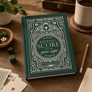 Personalized Game Night Score Book Keeping Score Journal, Custom Couples Board Game Tracker image 8