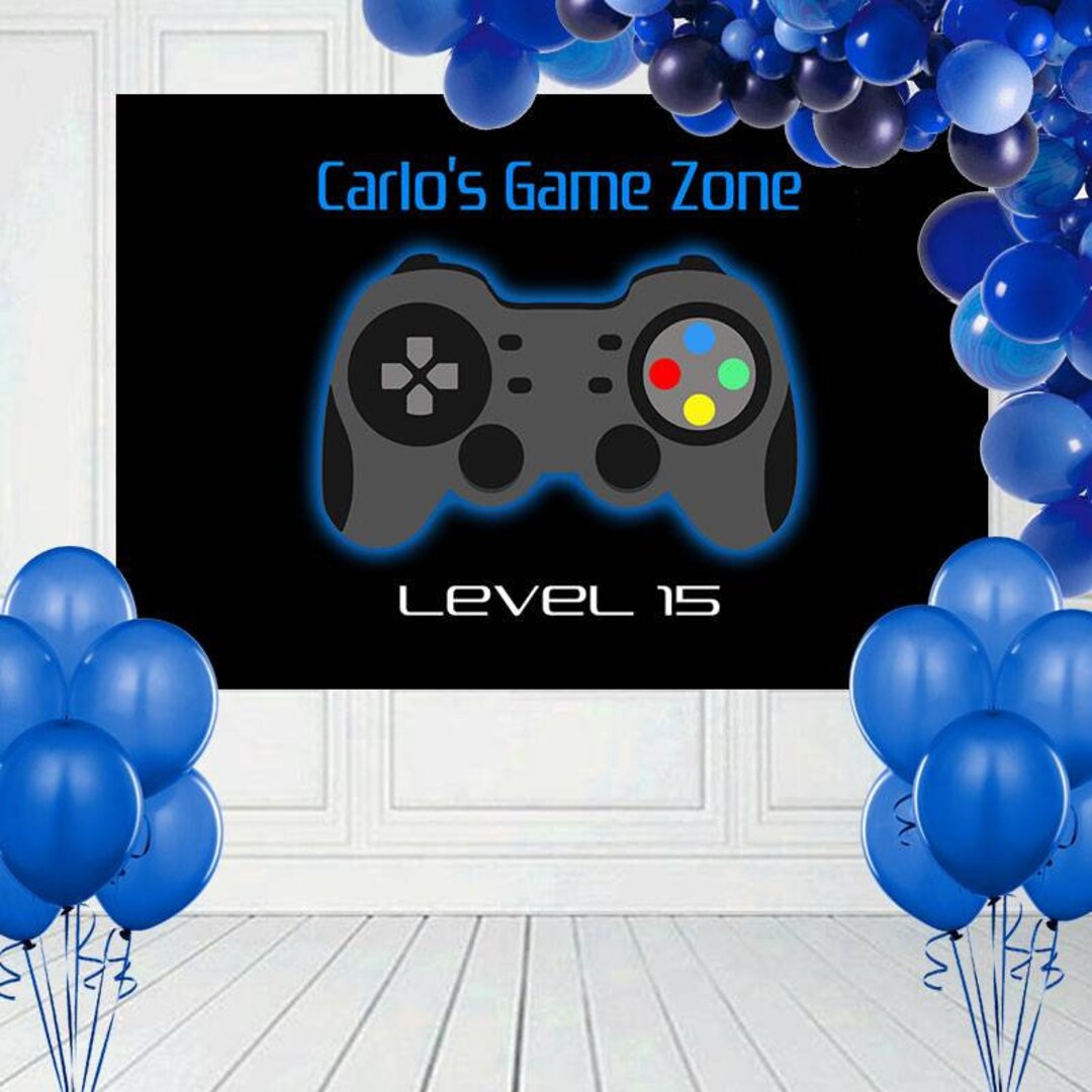 Custom Video Gaming Console Theme Birthday Party Decoration Backdrop ...