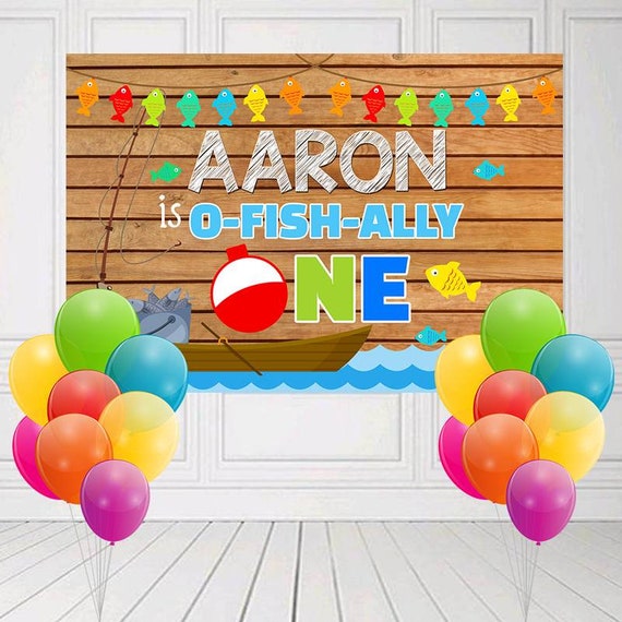 O Fish Ally ONE Theme Birthday Party Decoration Banner 