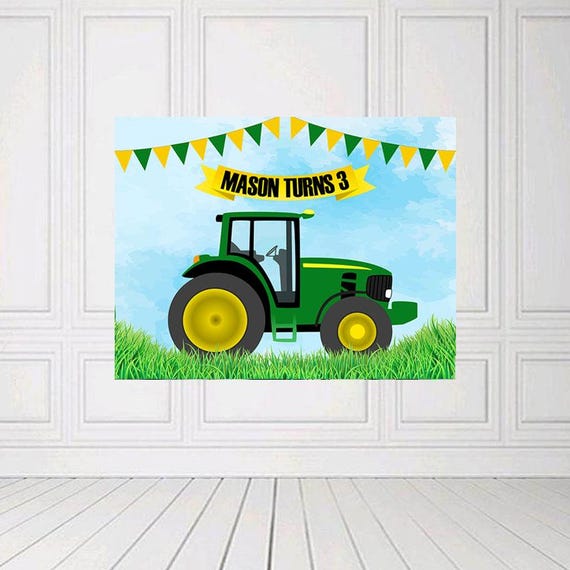 WADORN Bauernhof Fotobanner 90x180cm - Traktor & Tiere Hintergrund Für Kindergeburtstage