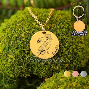 Toucan Necklace • Toucan Bird Pendant • Personalized Necklace • Gifts For Kids • Birthday Gifts • Gifts For Her