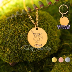 Eevee Necklace • Eeveelution • Personalized Necklace • Eevee Pendant • Gifts For Kids • Birthday Gifts • Gifts For Her