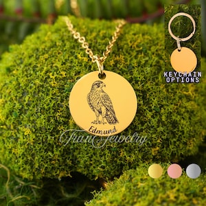 Hawk Necklace • Hawk Bird Pendant • Personalized Necklace • Gifts For Kids • Birthday Gifts • Gifts For Him • Gifts For Her