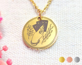 Tarot Necklace • Tarot Deck • Tarot Card Necklace • Tarot Jewelry • Tarot Reading • Disc Necklace With Name • Gift For Her