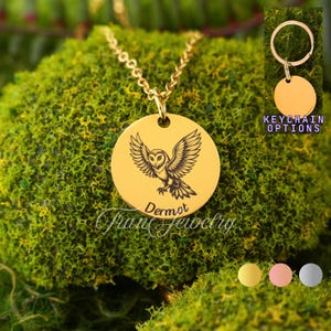Barn Owl Necklace • Barn Owl Pendant • Personalized Necklace • Gifts For Kids • Birthday Gifts • Gifts For Her