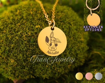 Glaceon Necklace • Eeveelution • Personalized Necklace • Gifts For Girls • Birthday Gifts • Gifts For Her