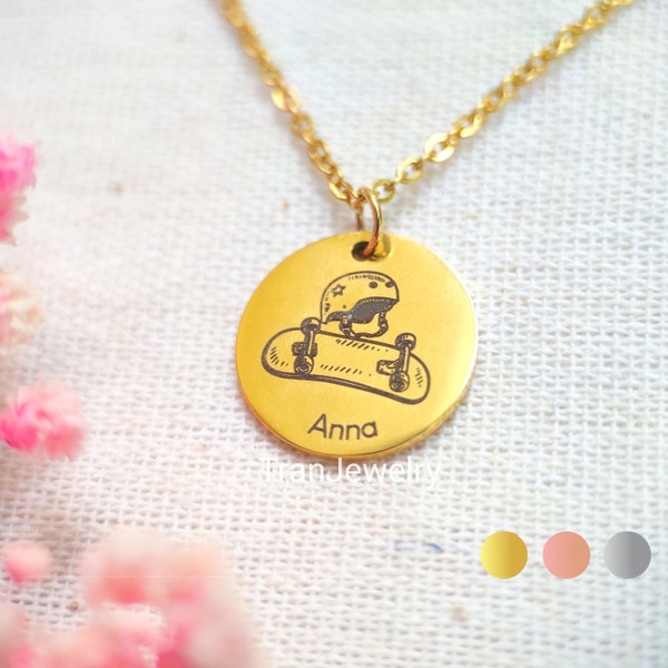 Skateboard Necklace Etsy
