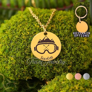 Skiing Necklace • Ski Lover Pendant • Personalized Necklace • Gifts For Kids • Birthday Gifts • Gifts For Her • Gifts For Him