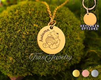 Collana Winnie The Pooh • Ciondolo Pooh • Collana personalizzata • Regali per ragazze • Regali di compleanno • Regali per lei