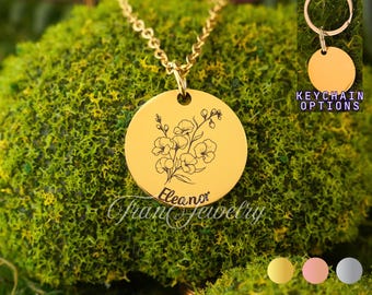 Sweet Pea Pendant Necklace: Vintage Seed Packet Floral Jewelry - Etsy