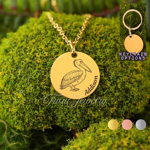 Pelican Necklace • Pelican Bird Pendant • Personalized Necklace • Gifts For Kids • Birthday Gifts • Gifts For Her