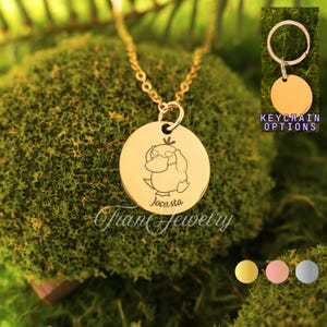 Psyduck Halskette • Psyduck Anhänger • Namenskette • Halskette mit Gravur • Geschenke für Kinder • Geburtstagsgeschenke • Geschenke für Sie
