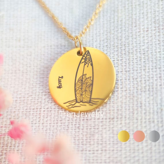 Surfer necklace name deals