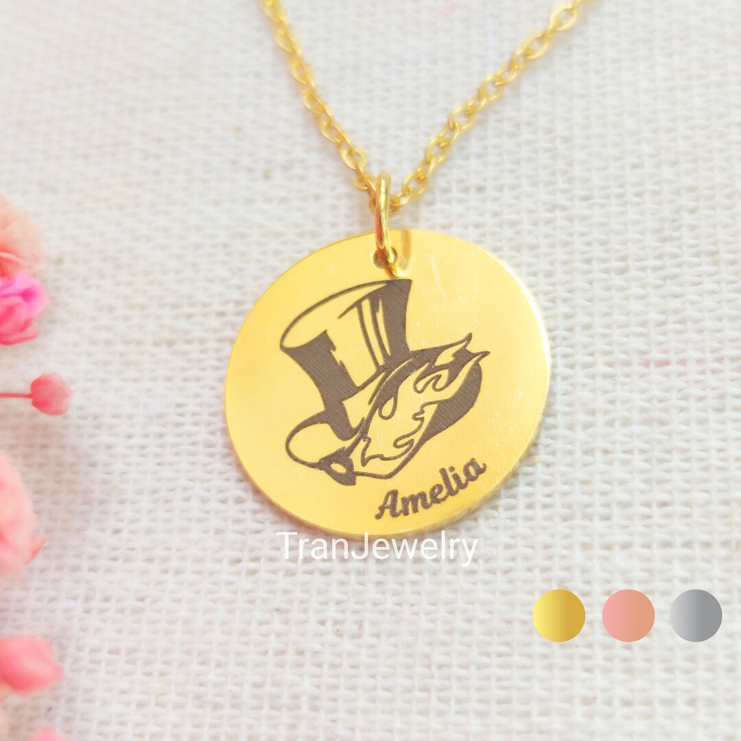 Persona 5 Necklace Name Necklace Game Necklace Disc Necklace Engraved