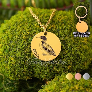 Loon Necklace • Bird Pendant • Personalized Necklace • Gift For Girls • Gift For Kids • Birthday Gifts • Gifts For Her • Gifts For Him