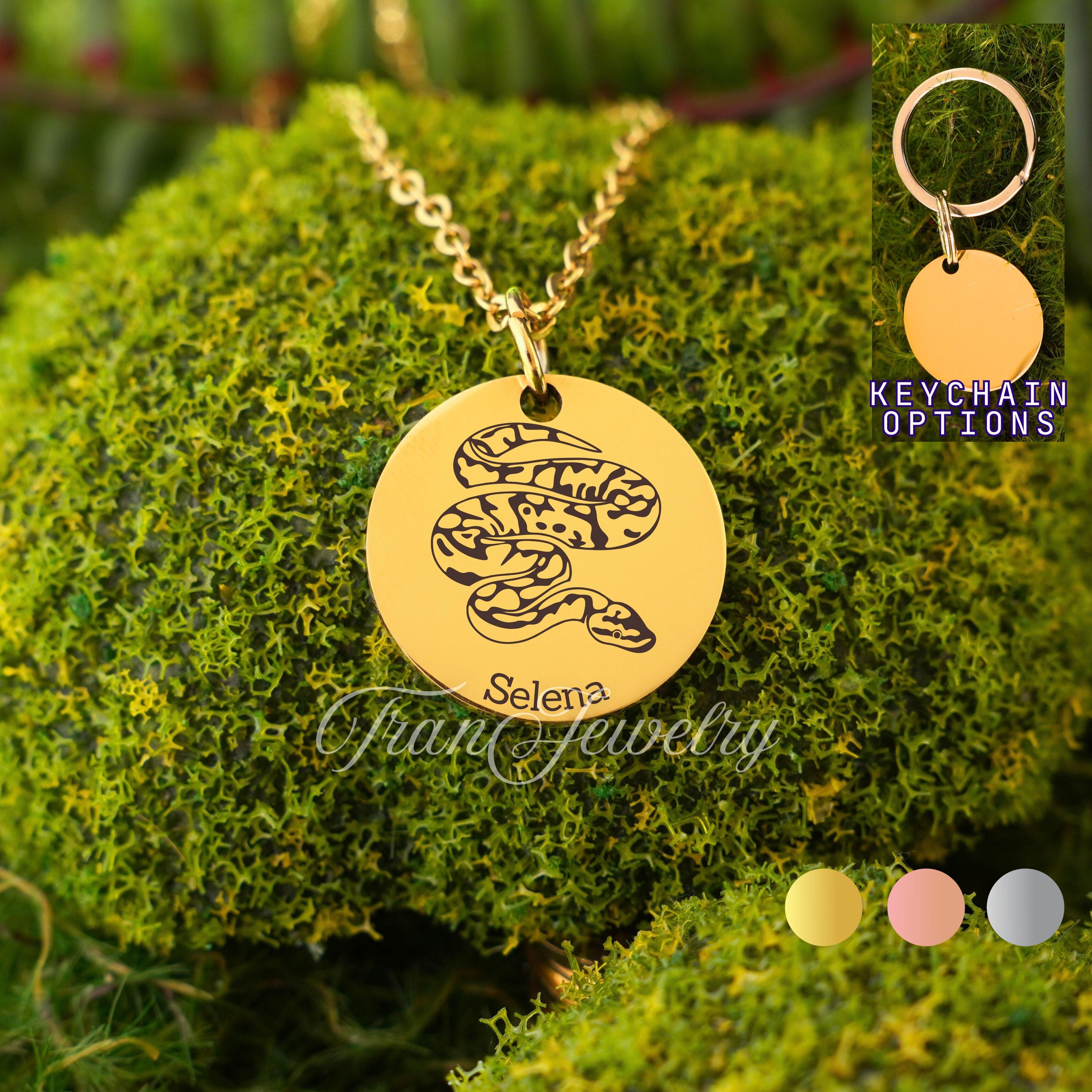 Ball Python Necklace • Personalized Necklace • Ball Python Pendant ...