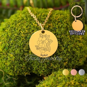 Gardenia Necklace For Women And Girls • Personalized Necklace • Gardenia Flower Jewelry • Birthday Gifts • Gifts For Kid • Gifts For Her