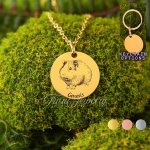 Guinea Pig Name Necklace • Personalized Necklace • Gift For Kids • Gift For Girls • Birthday Gifts • Gifts For Him • Gifts For Her