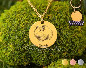 Collana con nome di porcellino d'India • Collana personalizzata • Regalo per bambini • Regalo per ragazze • Regali di compleanno • Regali per lui • Regali per lei