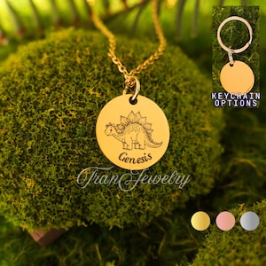 Stegosaurus Necklace • Stegosaurus Pendant • Personalized Necklace • Gifts For Kids • Gifts For Him • Birthday Gifts • Gifts For Her