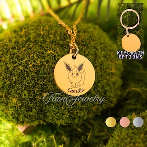 Flareon Necklace • Eeveelution • Personalized Necklace • Gifts For Kids • Birthday Gifts • Gifts For Her