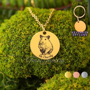 Hamster Halskette • Personalisierte Halskette • Geschenk für Kinder • Geburtstagsgeschenke • Geschenke für Sie • Geschenke für Ihn