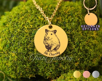 Collana criceto • Collana personalizzata • Regalo per bambini • Regali di compleanno • Regali per lei • Regali per lui