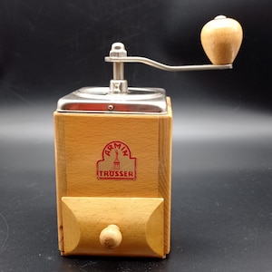 Vintage Armin Torsser Coffee Grinder Nr.42, Wooden Manual Mill, Decorative Kitchen Grinder From Germany, Midcentury Coffee Beans Mill