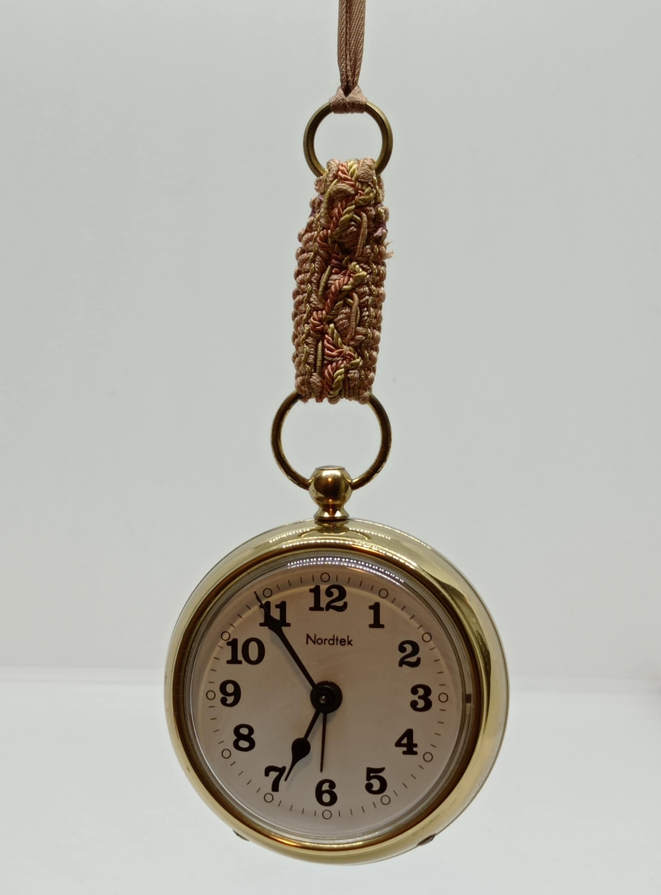 Vintage Nordtek Wecker West Germany Alarm Clock, Small Manual Wind