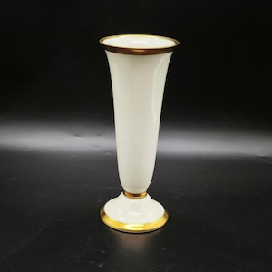 Vintage Bavaria Porcelain Vase - Alba Bavaria White Gold Rim 20 cm - Antique German Bud Vase Elegant Home Decor