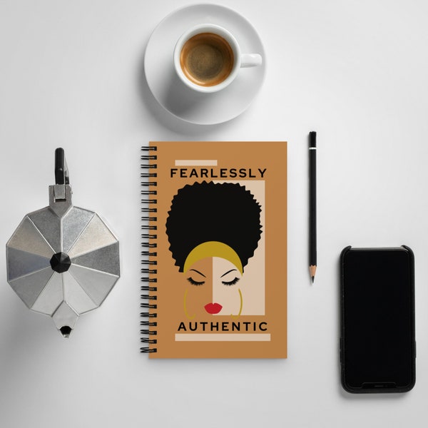 Female Boss Black Girl Melanin Girl Notebook or Diary Detail Wire Bound Spiral Notebook Woman  Black Lives Matter BLM Afrocentric Notebook