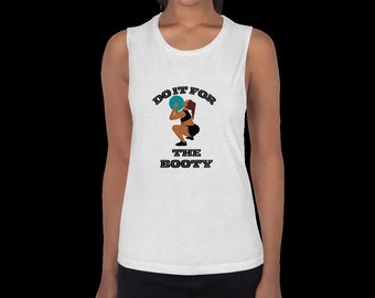 Funny Gym Tank Top For Women - 'I Hope Your Day Is As Nice As My Butt' Racerback Workout Shirt