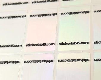 Custom Sports Trading Card One Touch Magnetic Rainbow Transparent Stickers - 50 Count