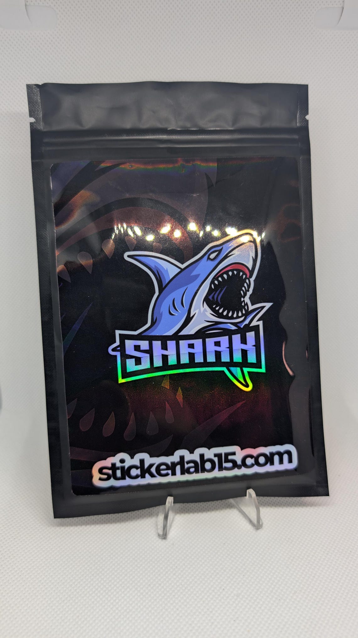 Custom Mylar Sports Card Repack Bags With Holographic Branding Sticker ...
