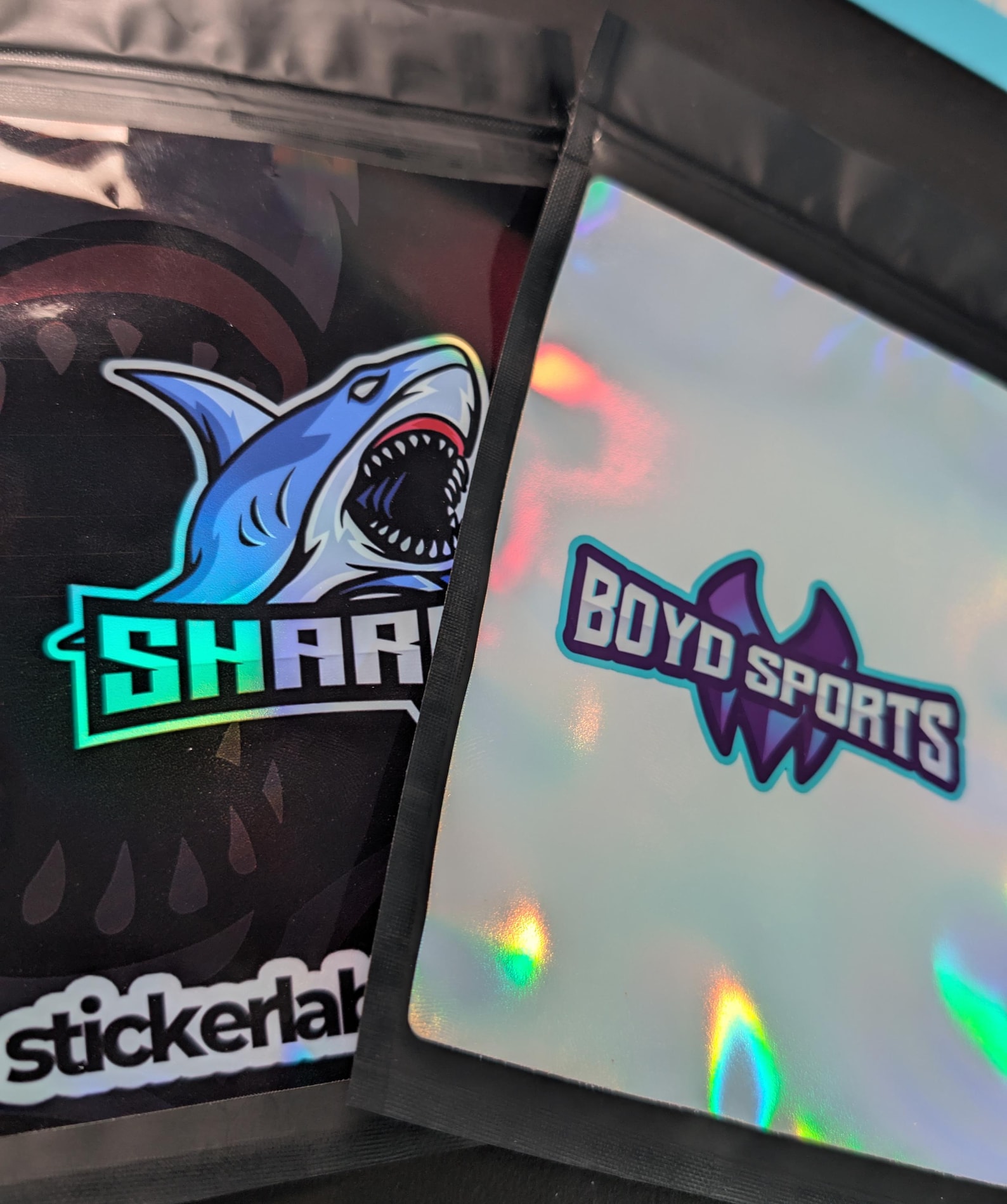 Custom Mylar Sports Card Repack Bags With Holographic Branding Sticker ...