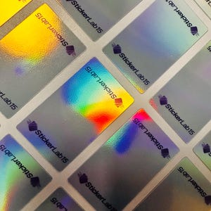 50 Count Holographic 35 pt One Touch Stickers for Custom Logos – Premium Protection & Eye-Catching Design