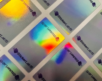 50 Count Holographic 35 pt One Touch Stickers for Custom Logos – Premium Protection & Eye-Catching Design