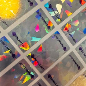 Custom Sports Trading Card One Touch Magnetic Cracked Ice Stickers - 50 Count