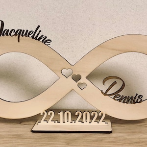 Wedding gift infinity sign personalized different sizes