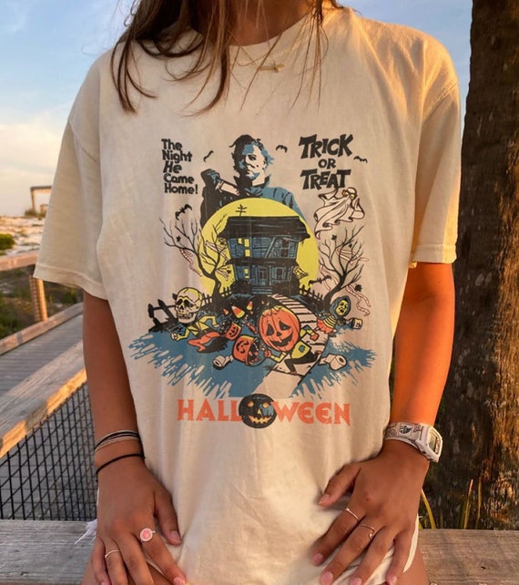 Michael Myers Halloween Tshirt Halloween Trick or Treatthe Etsy