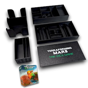 Estojo organizador compatível com o jogo Terraforming Mars - O Jogo de Dados - Inserção 3D