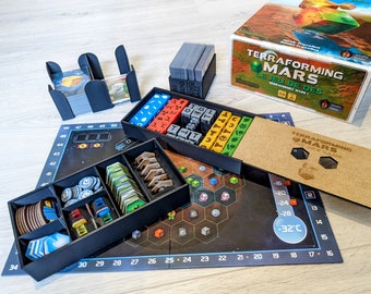 Rangement organiseur compatible pour le jeu Terraforming Mars - Le jeu de dés - the dice game - insert 3D