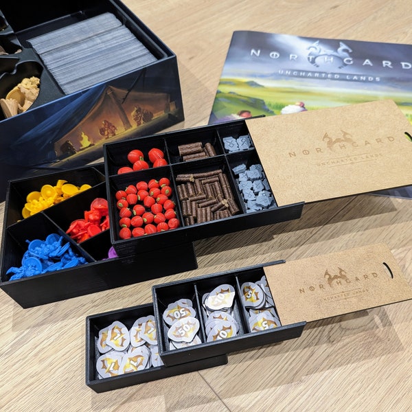 Rangement jeu NORTHGARD - organiseur insert en 3D et bois